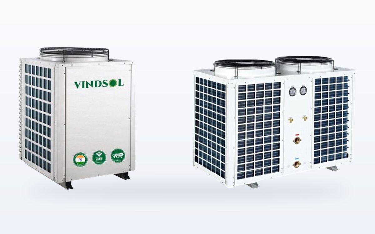 Commercial air source heat pumps for hot water