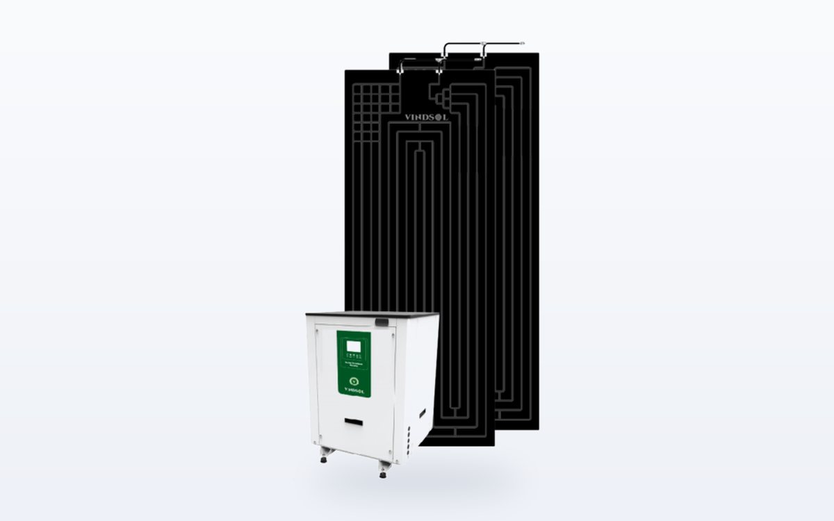 Vindsol thermodynamic solar panels with heat pump unit