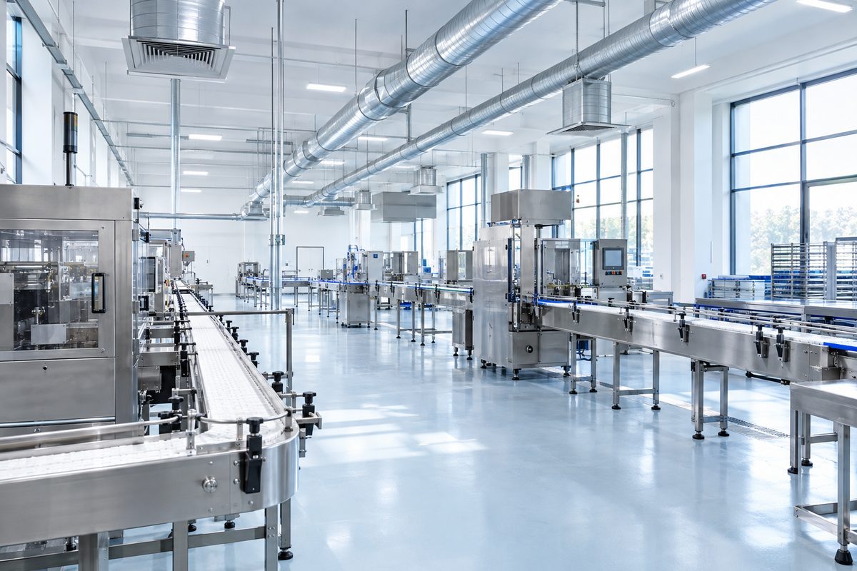 Food processing and packing hall