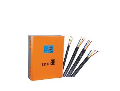 EKKI pump control panel and submersible cables
