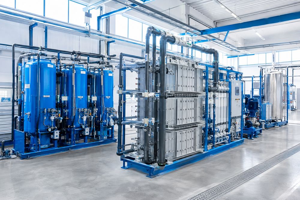 Industrial water treatment plant